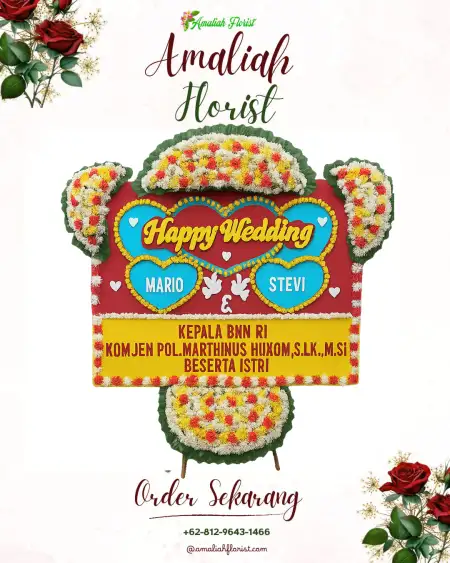 Papan Bunga Pernikahan Sasono Mulyo Kalimulya Depok